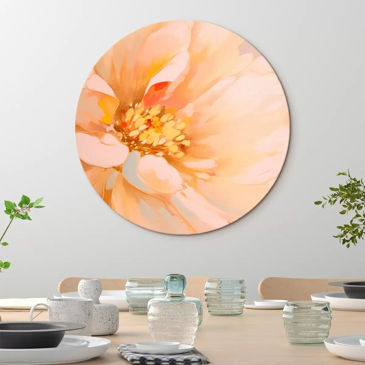 Tableaux rondes Fleur r46424