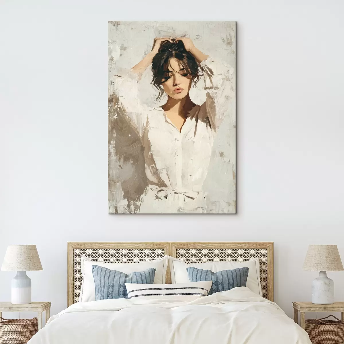 Tableau La femme en blanc s46366