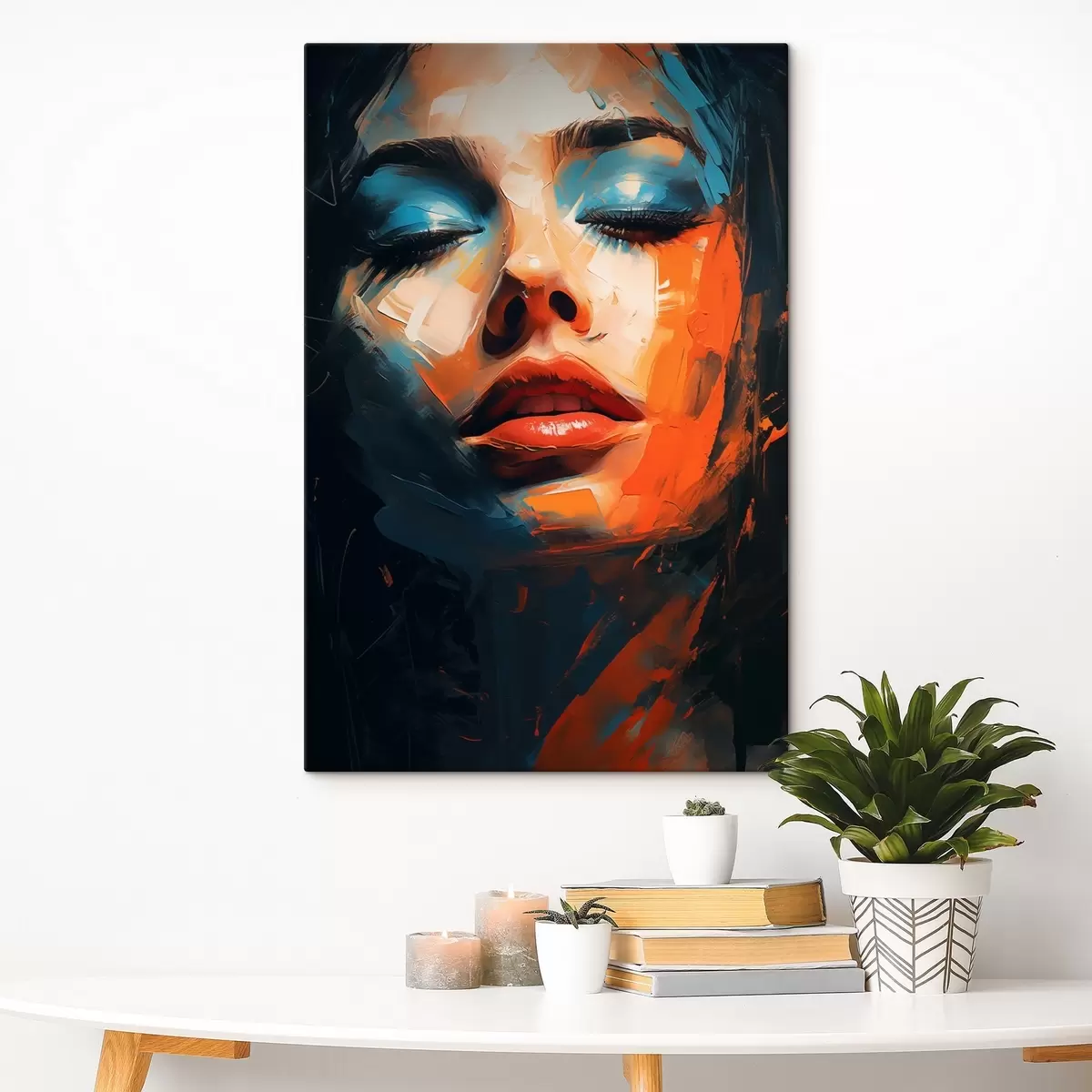 Tableau Visage de fille avec de la peinture s46377