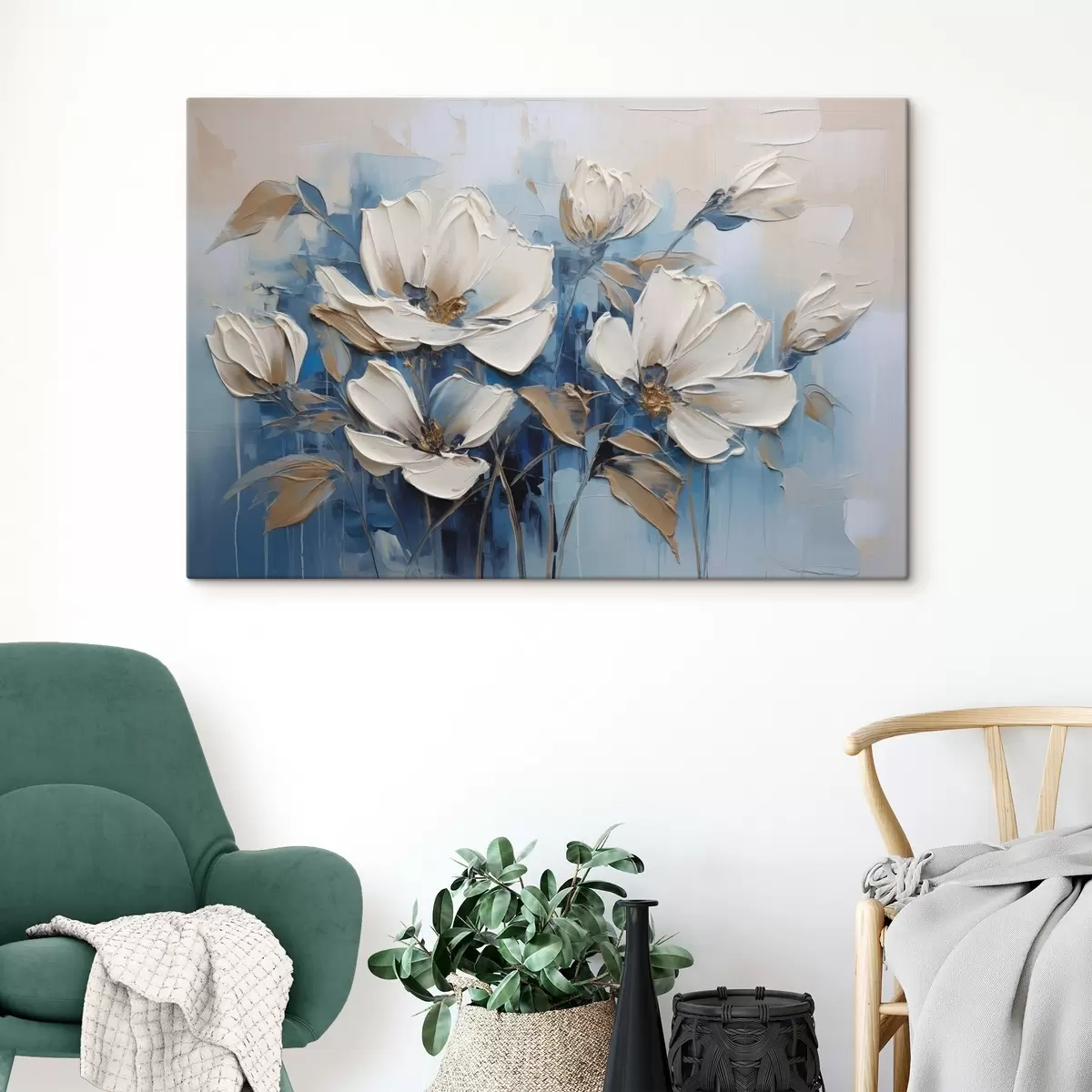 Tableau Fleurs peintes s46396