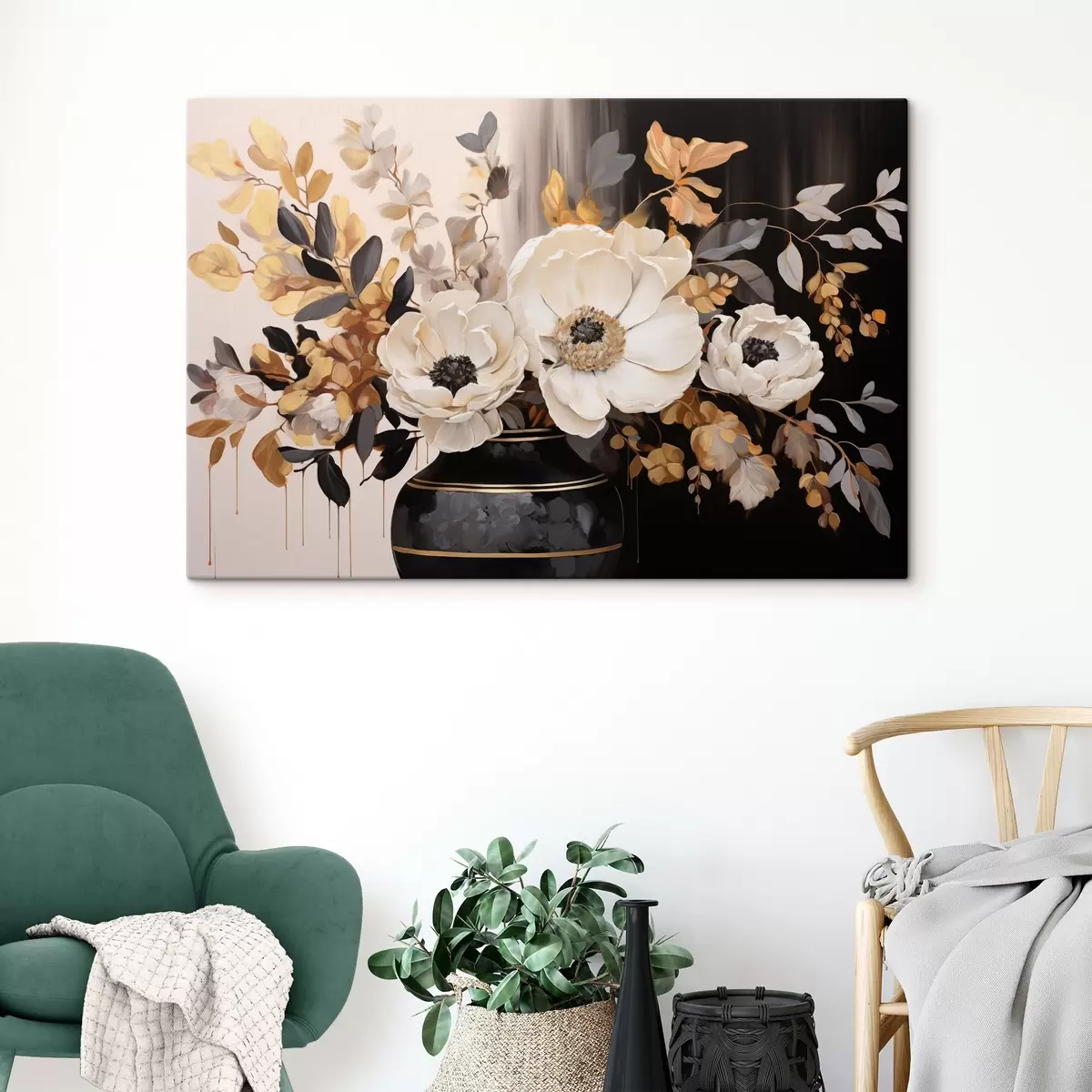 Tableau Bouquet dans un vase s46403