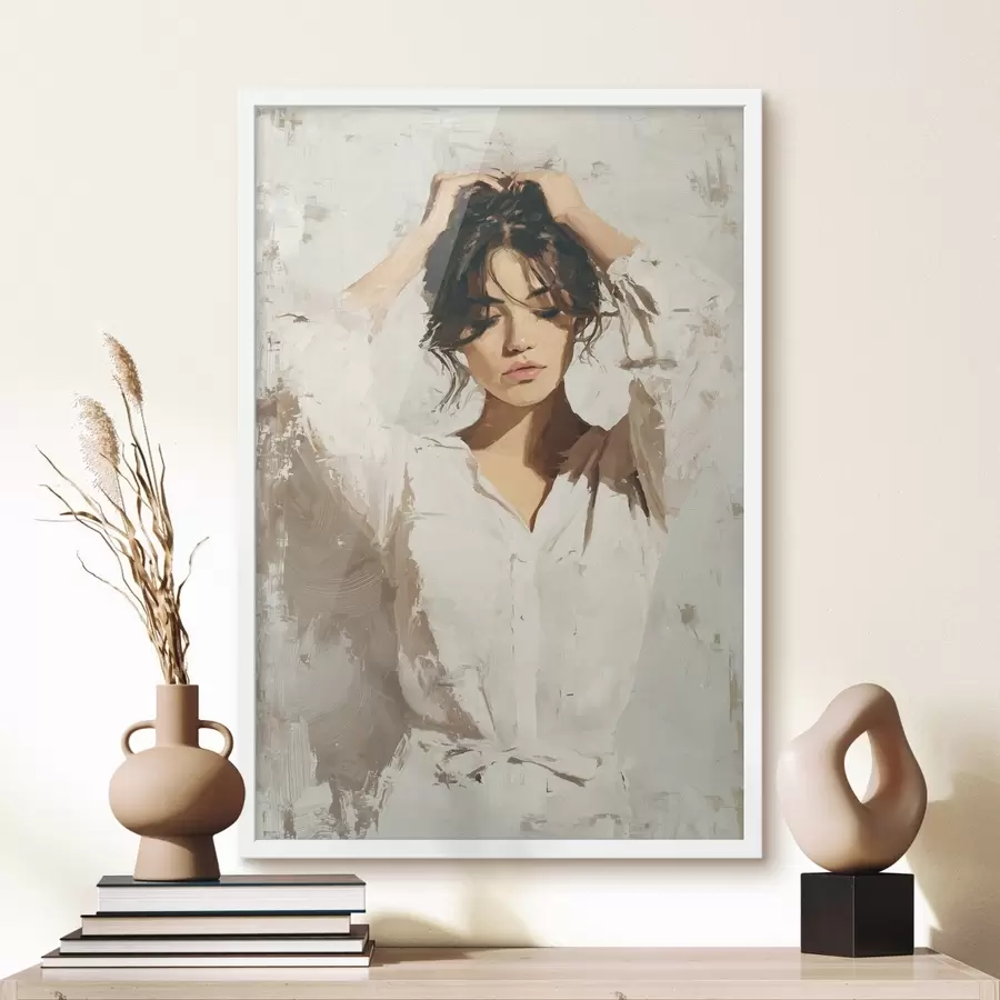 Papier peint La femme en blanc f46366