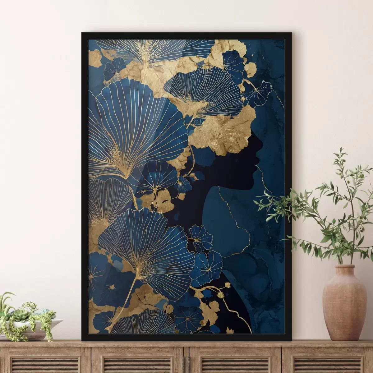 Poster Feuilles abstraites f46367