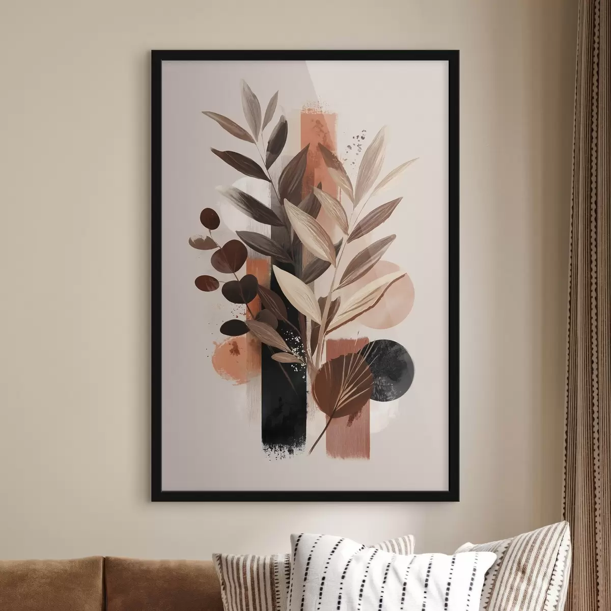 Poster Feuilles abstraites f46376