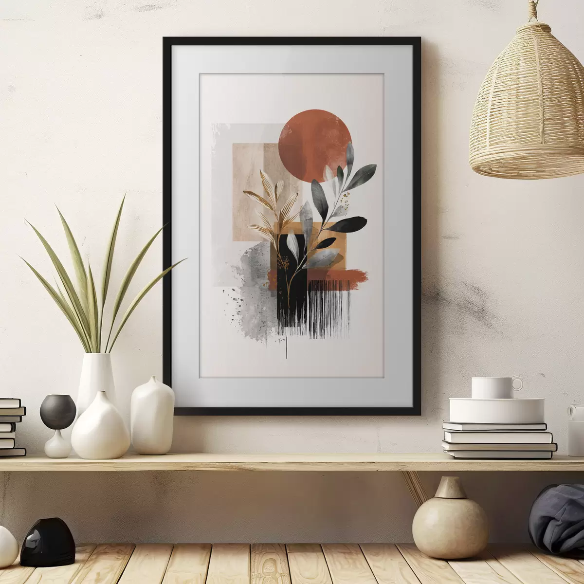 Poster Géométrie et abstraction des feuilles f46388