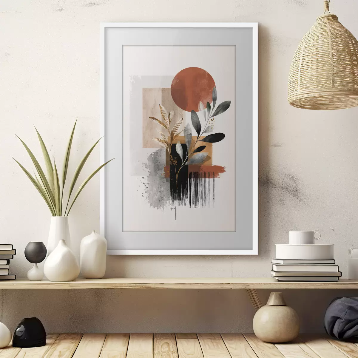 Poster Géométrie et abstraction des feuilles f46388