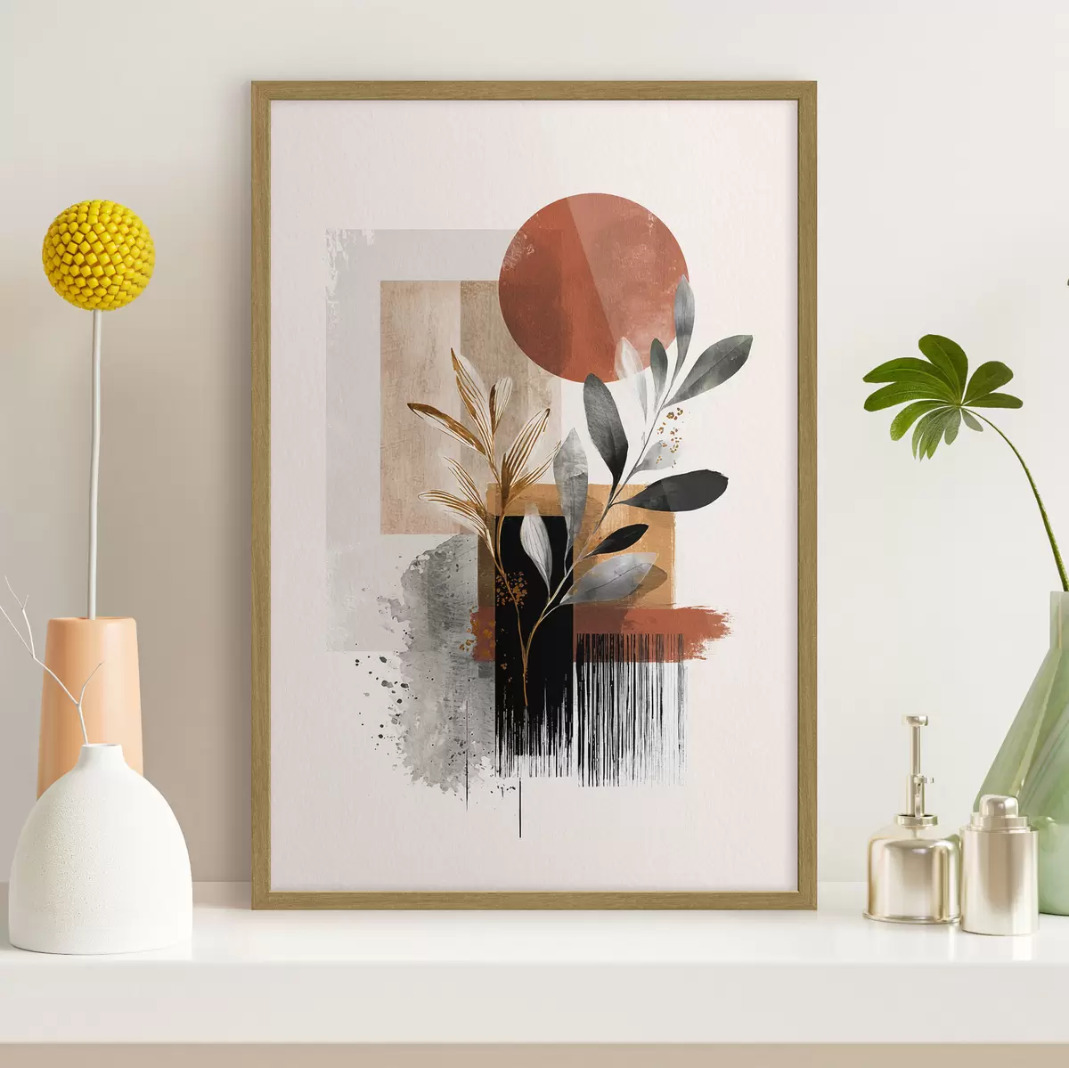 Poster Géométrie et abstraction des feuilles f46388