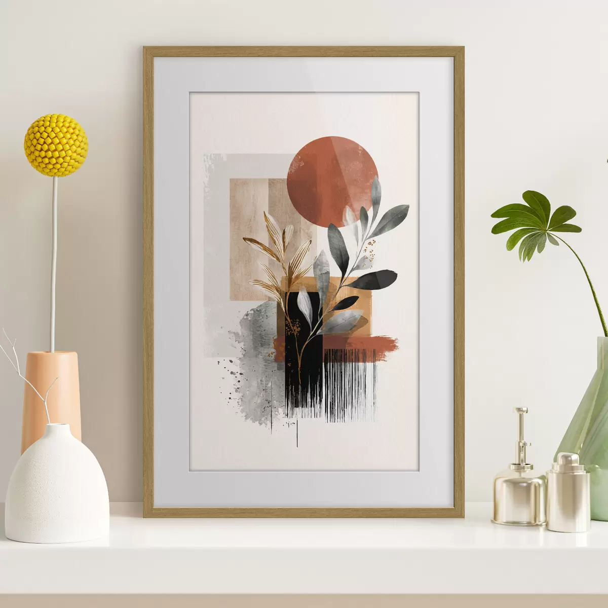 Poster Géométrie et abstraction des feuilles f46388