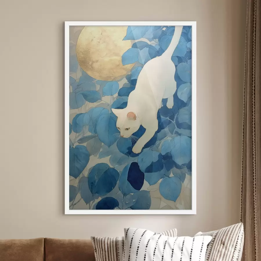 Papier peint Chat blanc f46425