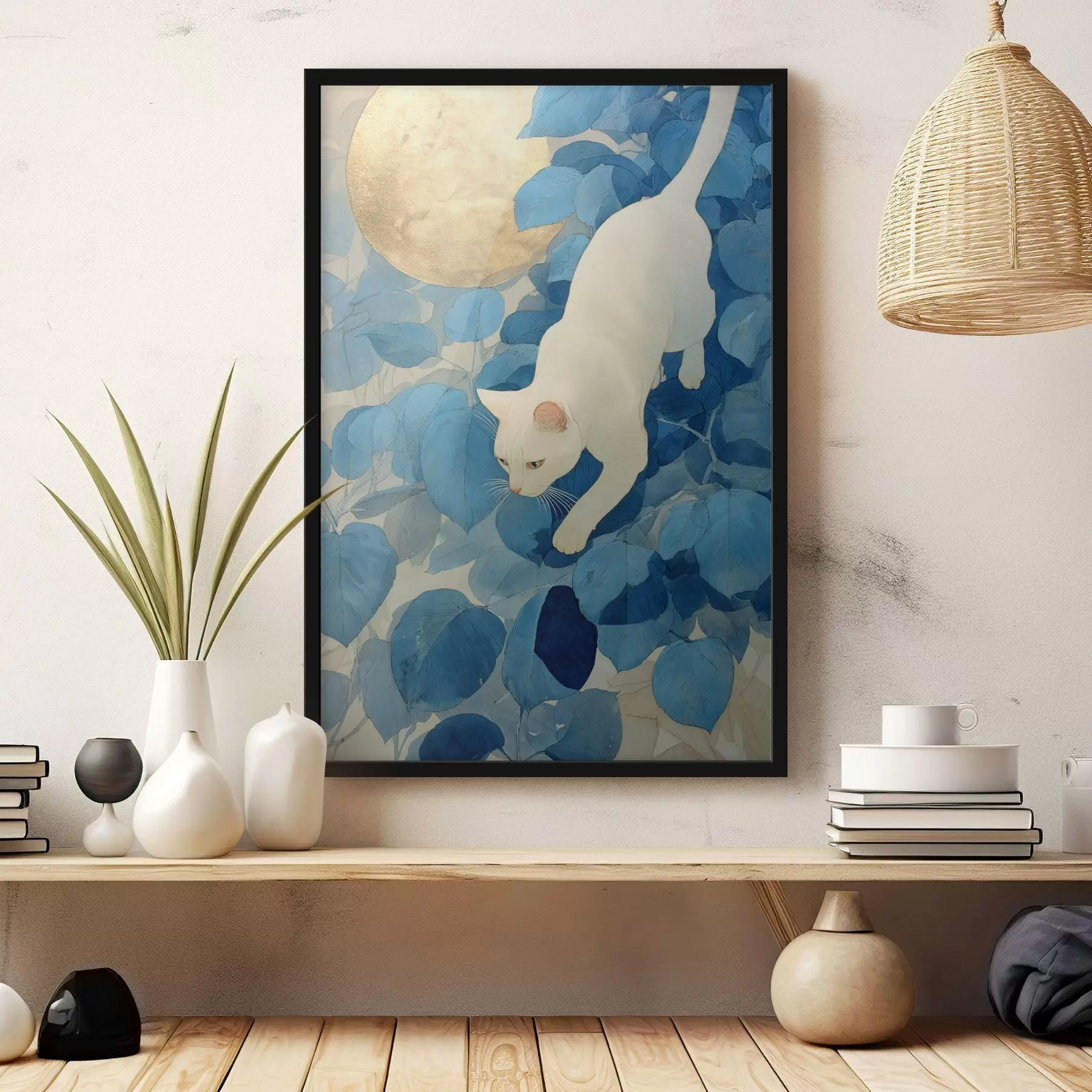 Papier peint Chat blanc f46425