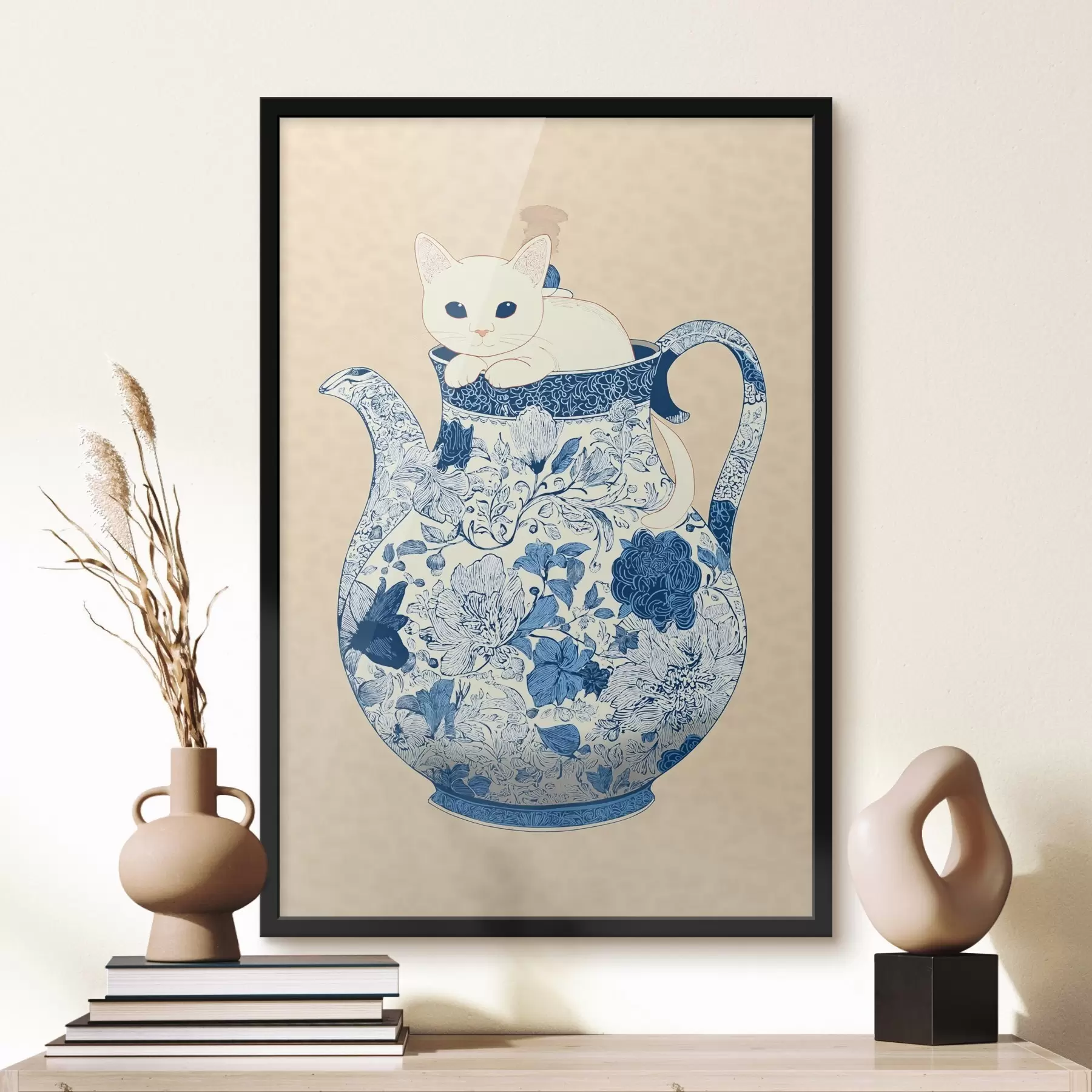 Papier peint Chat dans une cruche f46432