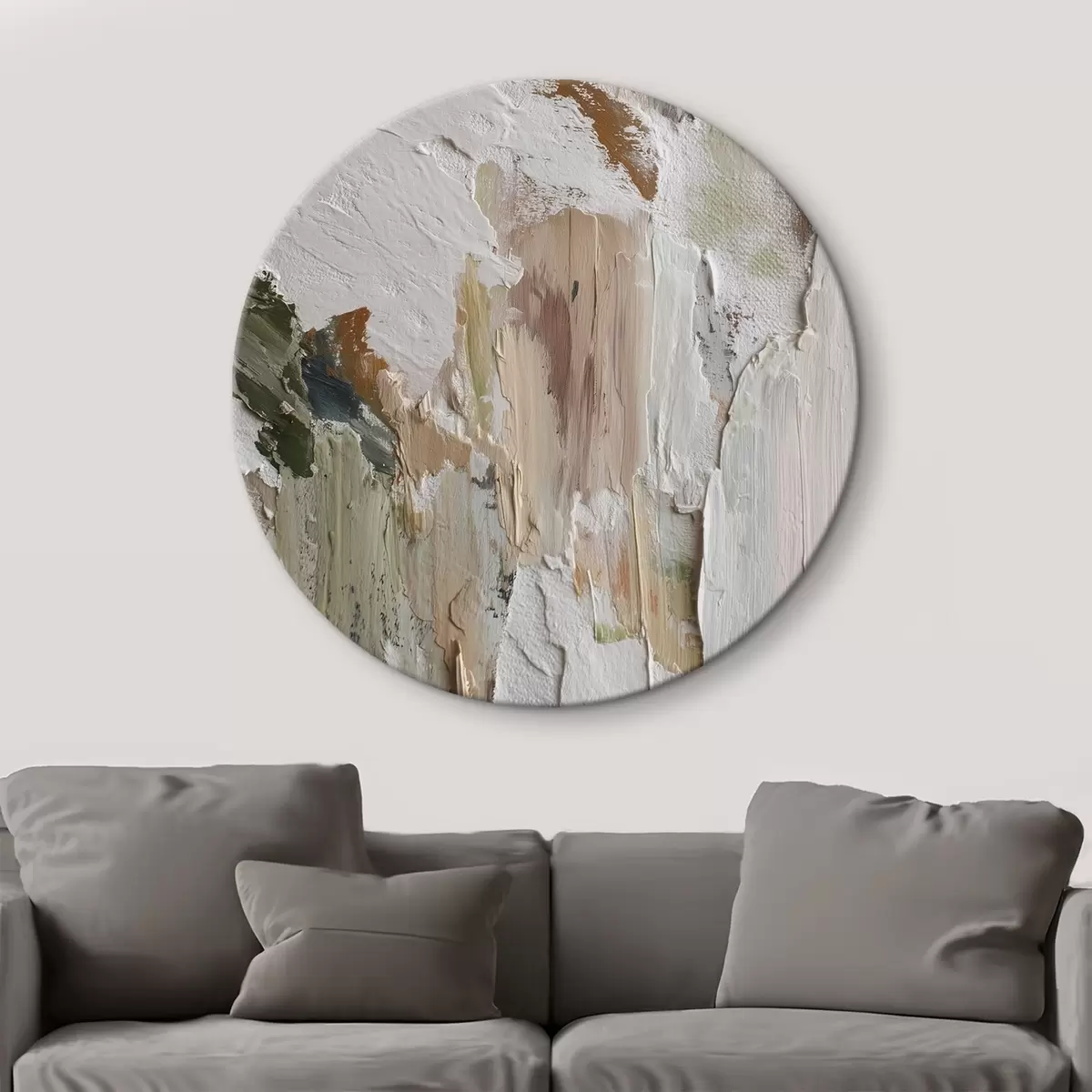 Tableaux rondes Traits texturés r46387