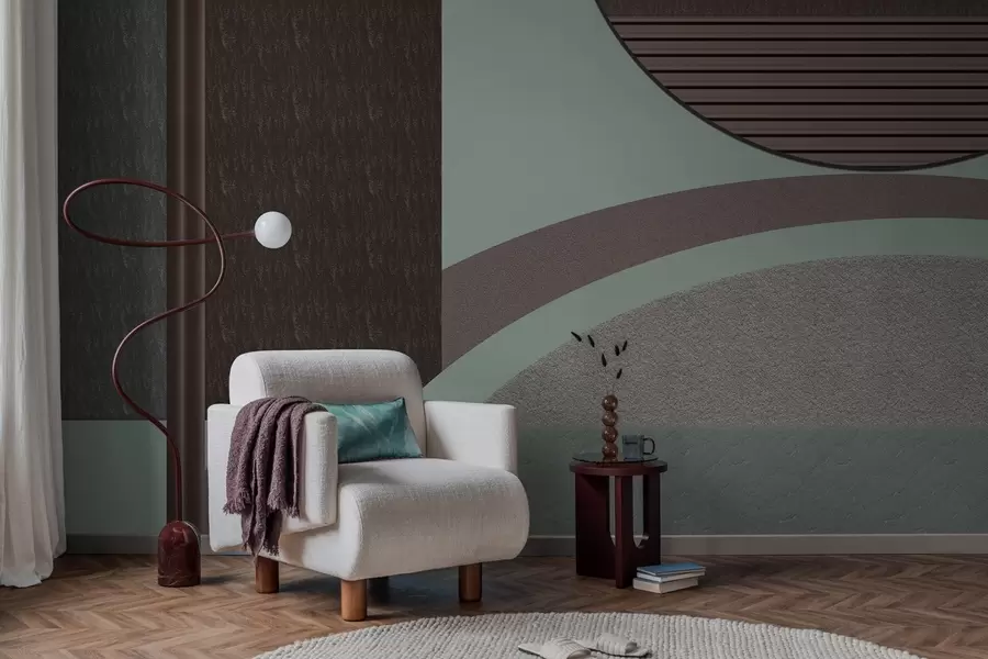 Papier peint géométrie abstraite texturée  w04631