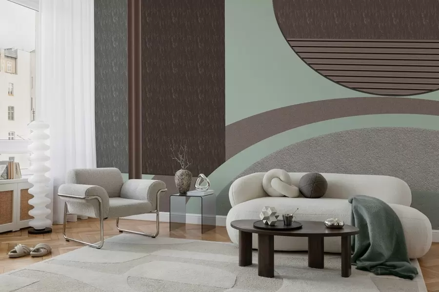 Papier peint géométrie abstraite texturée  w04631