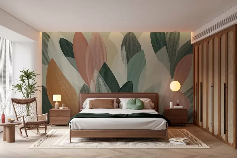 Papier peint feuilles fantastiques  w04757