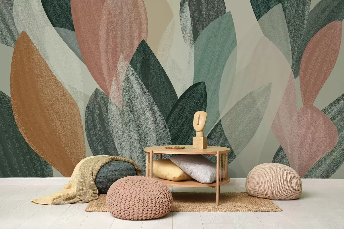 Papier peint feuilles fantastiques  w04757