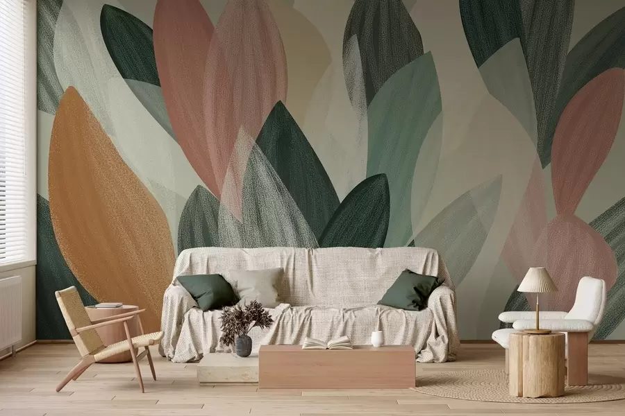 Papier peint feuilles fantastiques  w04757