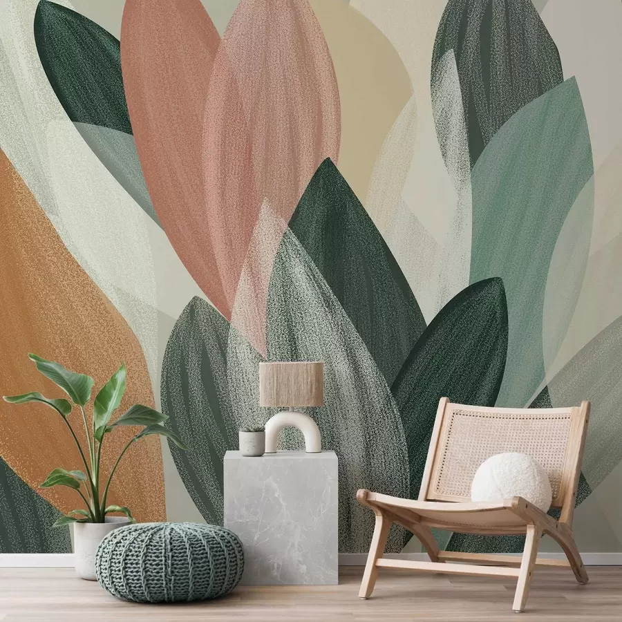Papier peint feuilles fantastiques  w04757