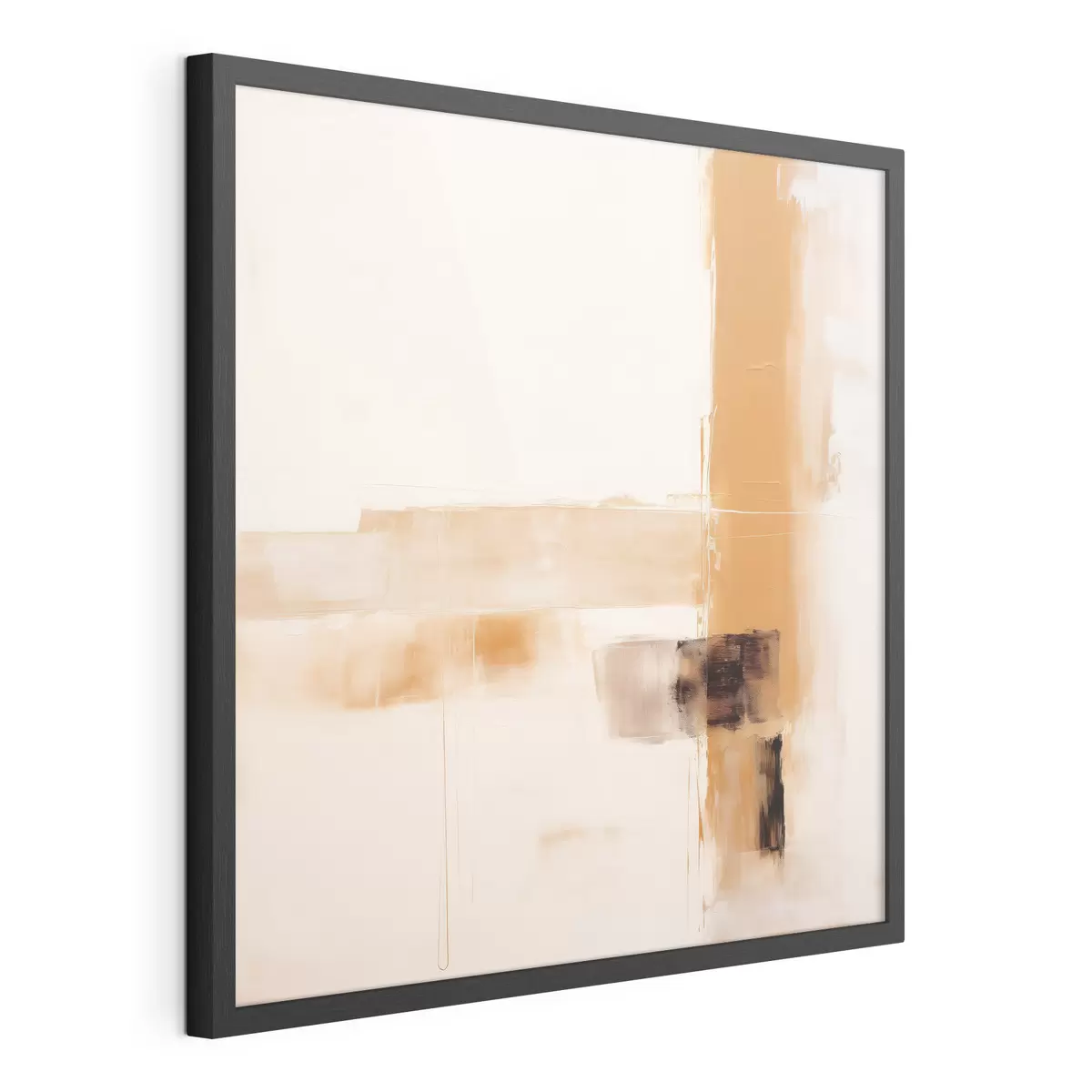 Poster Abstraction orange et marron f46307