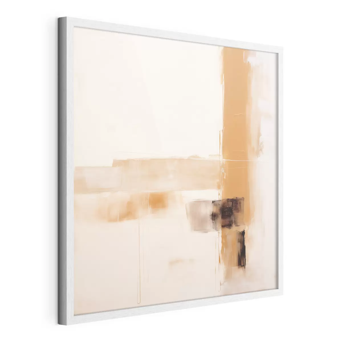 Poster Abstraction orange et marron f46307