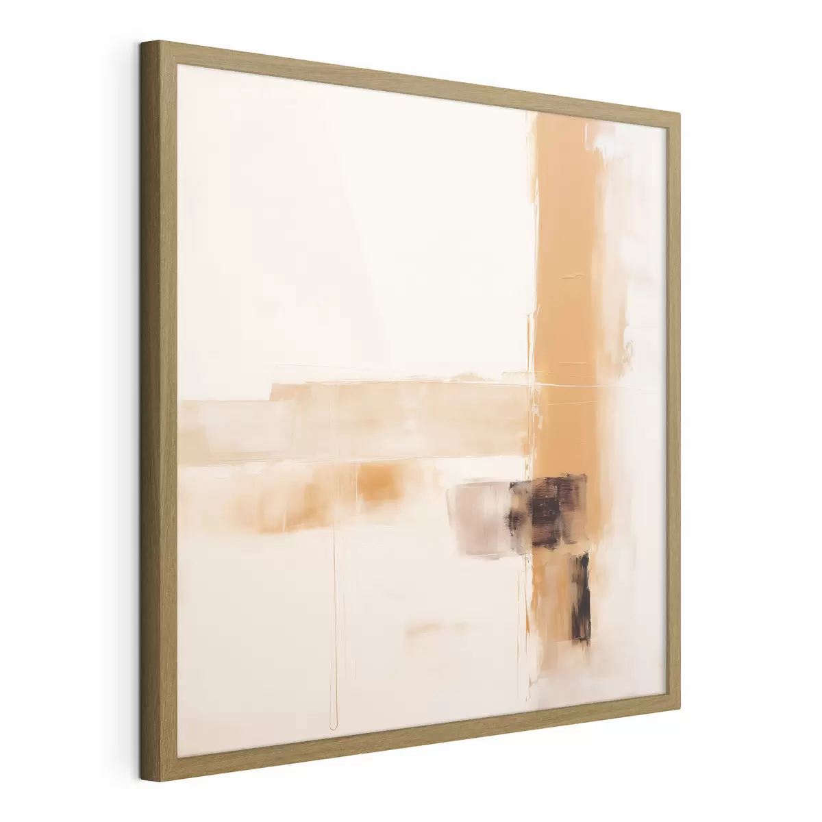 Poster Abstraction orange et marron f46307