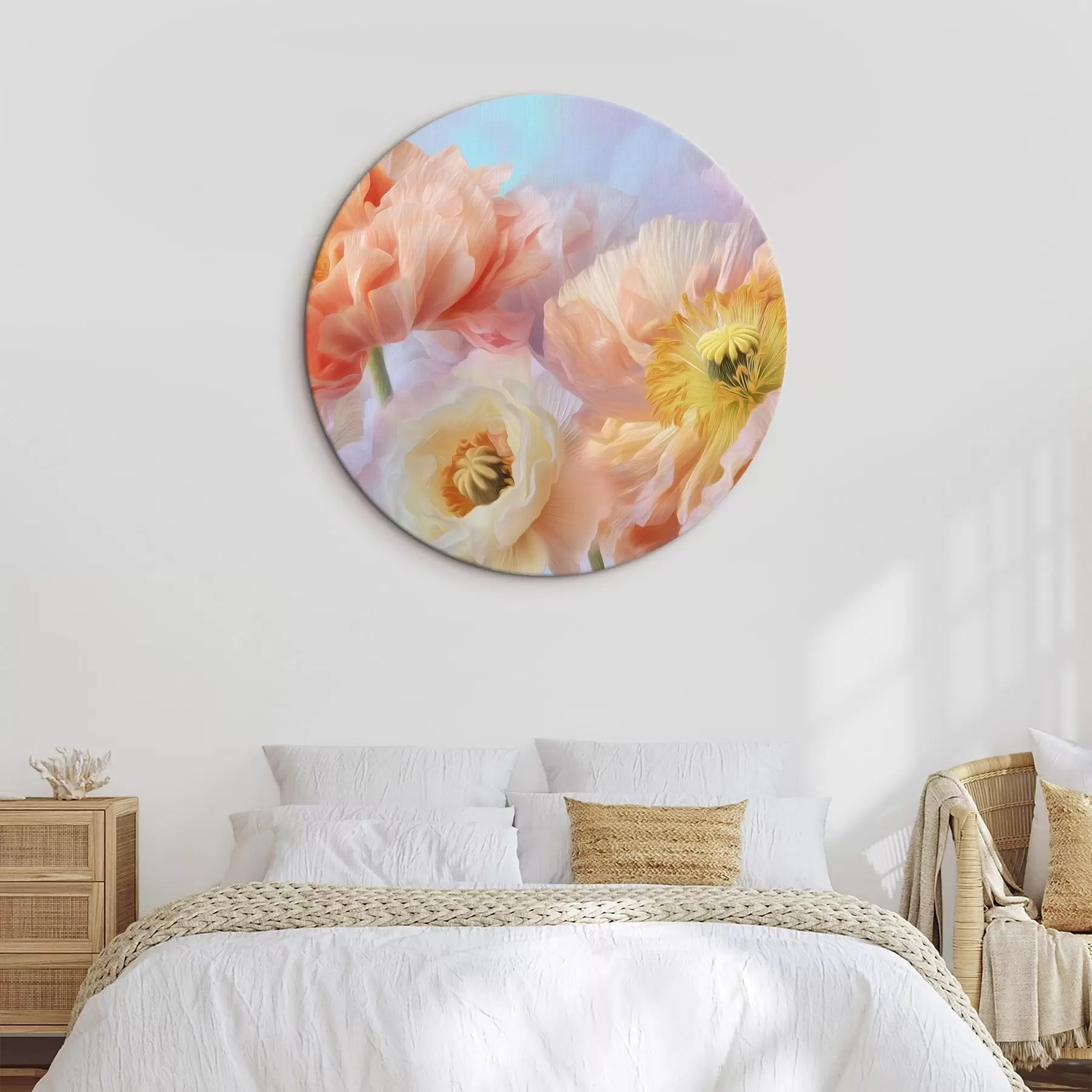 Tableau Fleurs délicates aux tons pastel avec un éclairage doux r46160