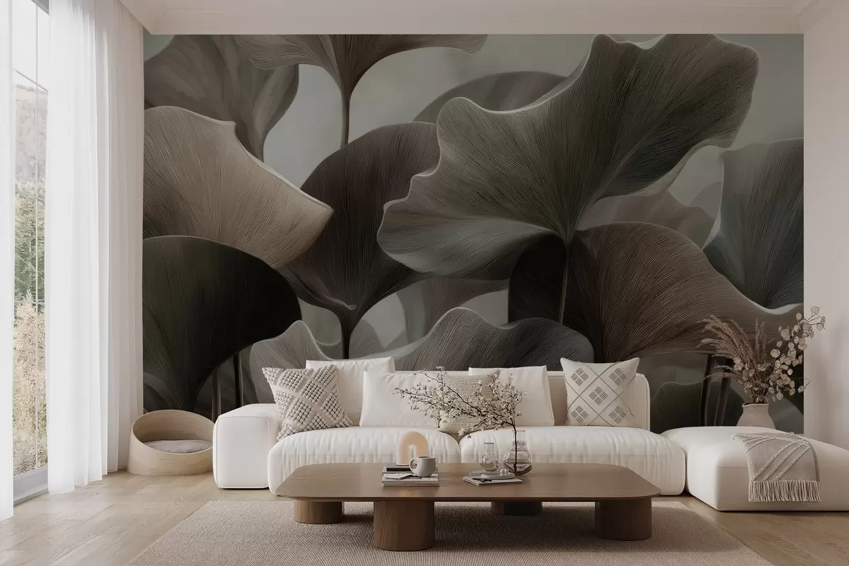 Papier peint Grandes feuilles w04847 buy France - Uwalls.fr Papier peint Grandes feuilles w04847