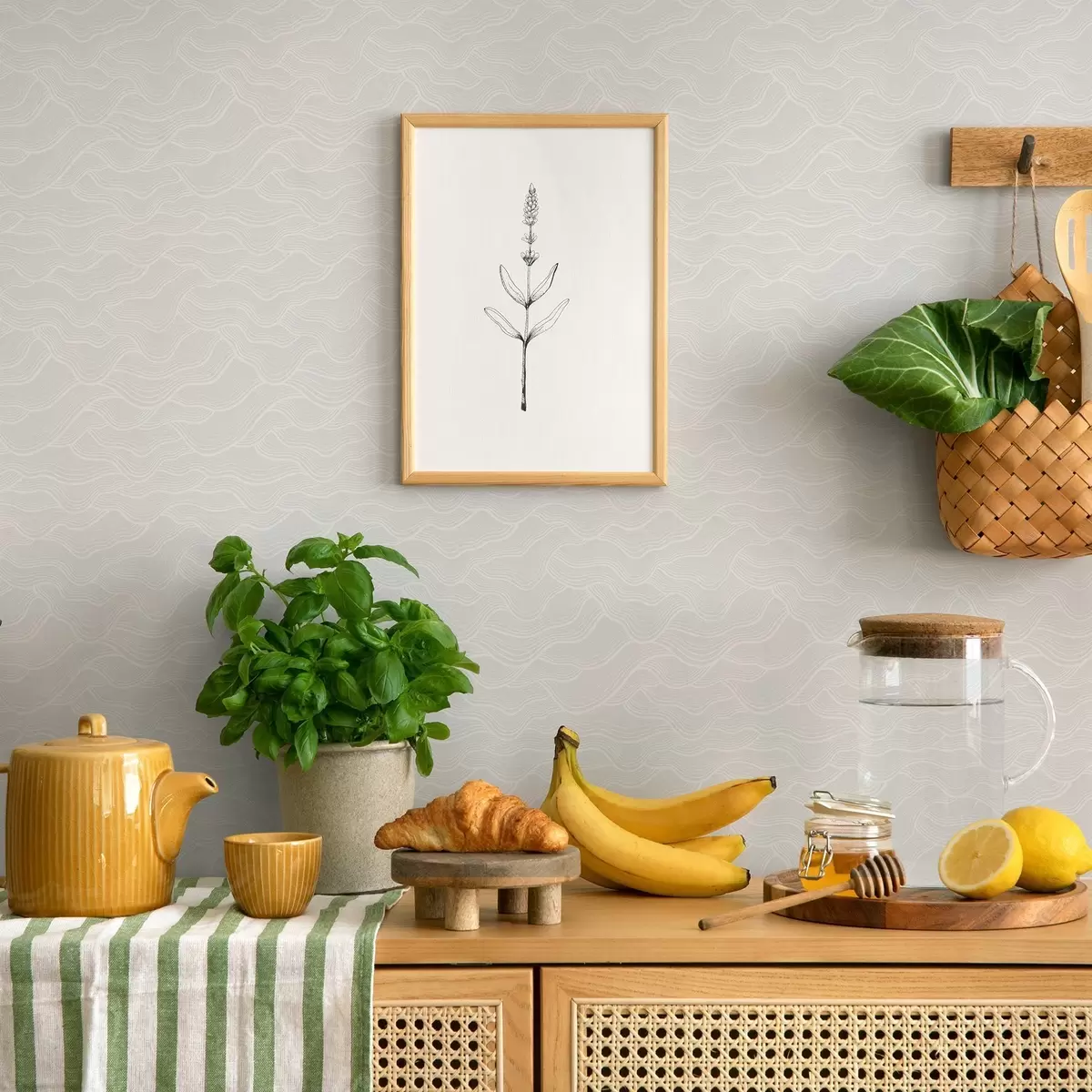 Papier peint Ondes lumineuses, relief presque blanc, minimal a00682v2 Papier peint Ondes lumineuses, relief presque blanc, minimal a00682v2