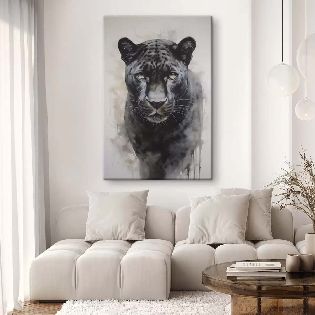 Tableau Peinture imitation panthère s46433