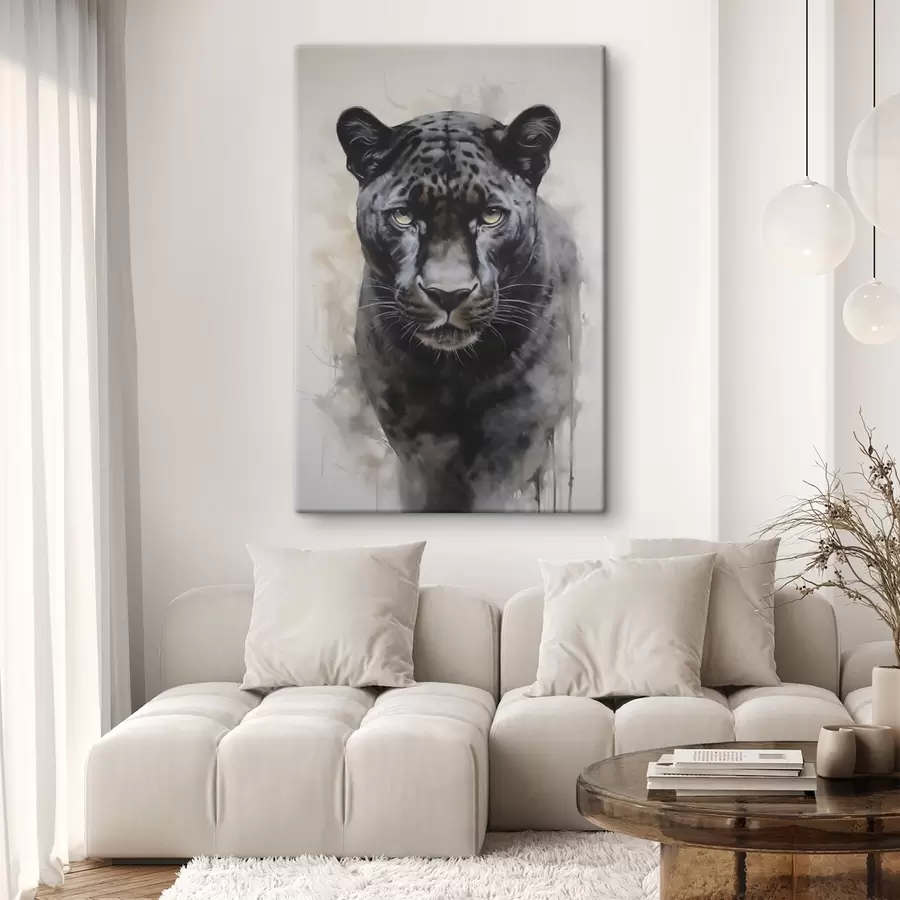 Tableau Peinture imitation panthère s46433 Tableau Peinture imitation panthère s46433