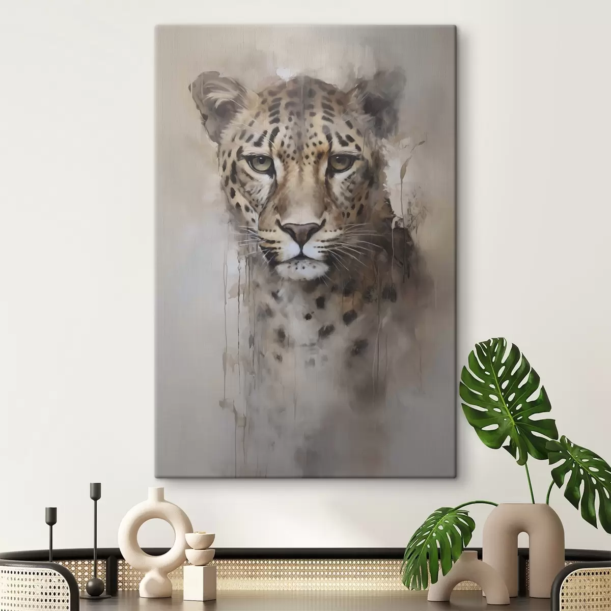 Tableau Peinture imitation léopard s46434