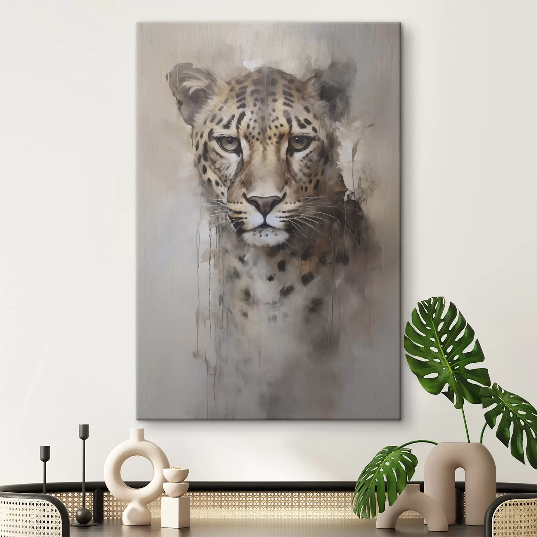 Tableau Peinture imitation léopard s46434