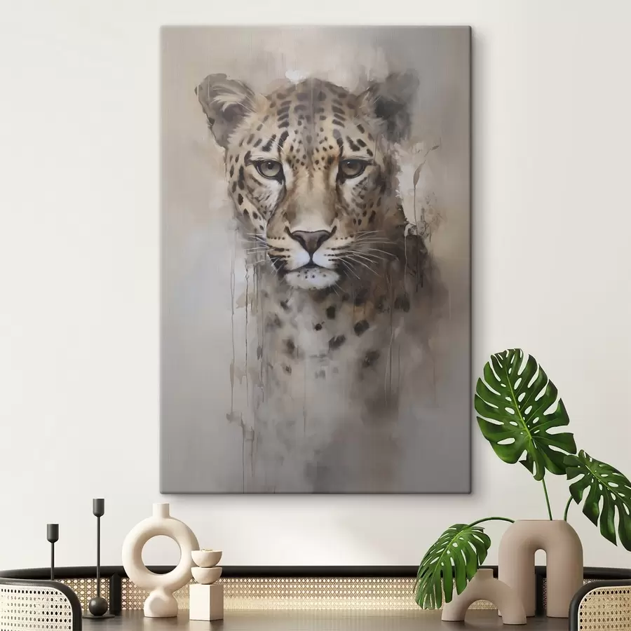 Tableau Peinture imitation léopard s46434 Tableau Peinture imitation léopard s46434