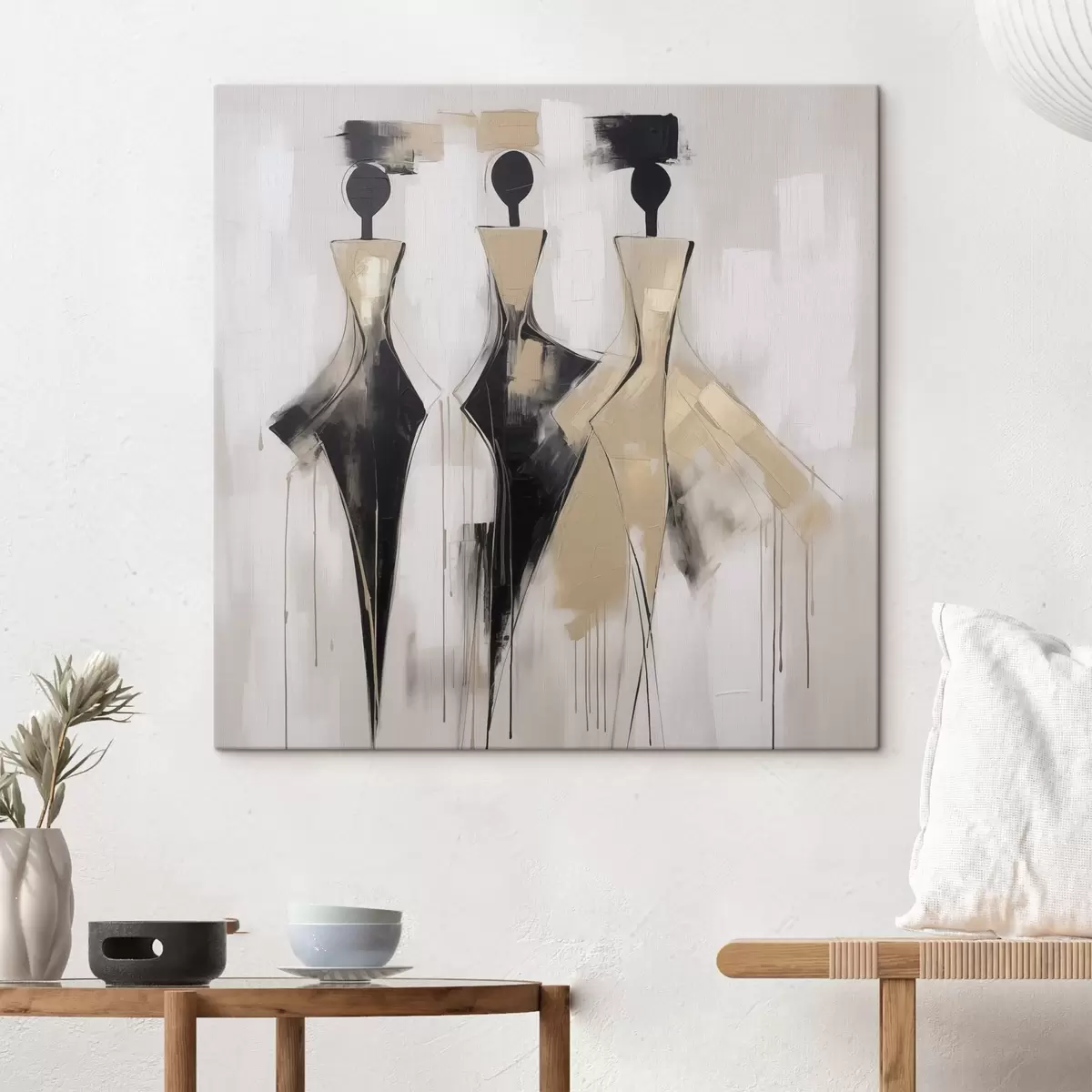 Tableau Silhouettes abstraites s46436