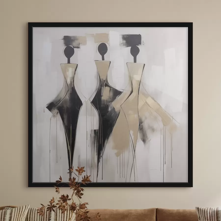 Papier peint Silhouettes abstraites f46436