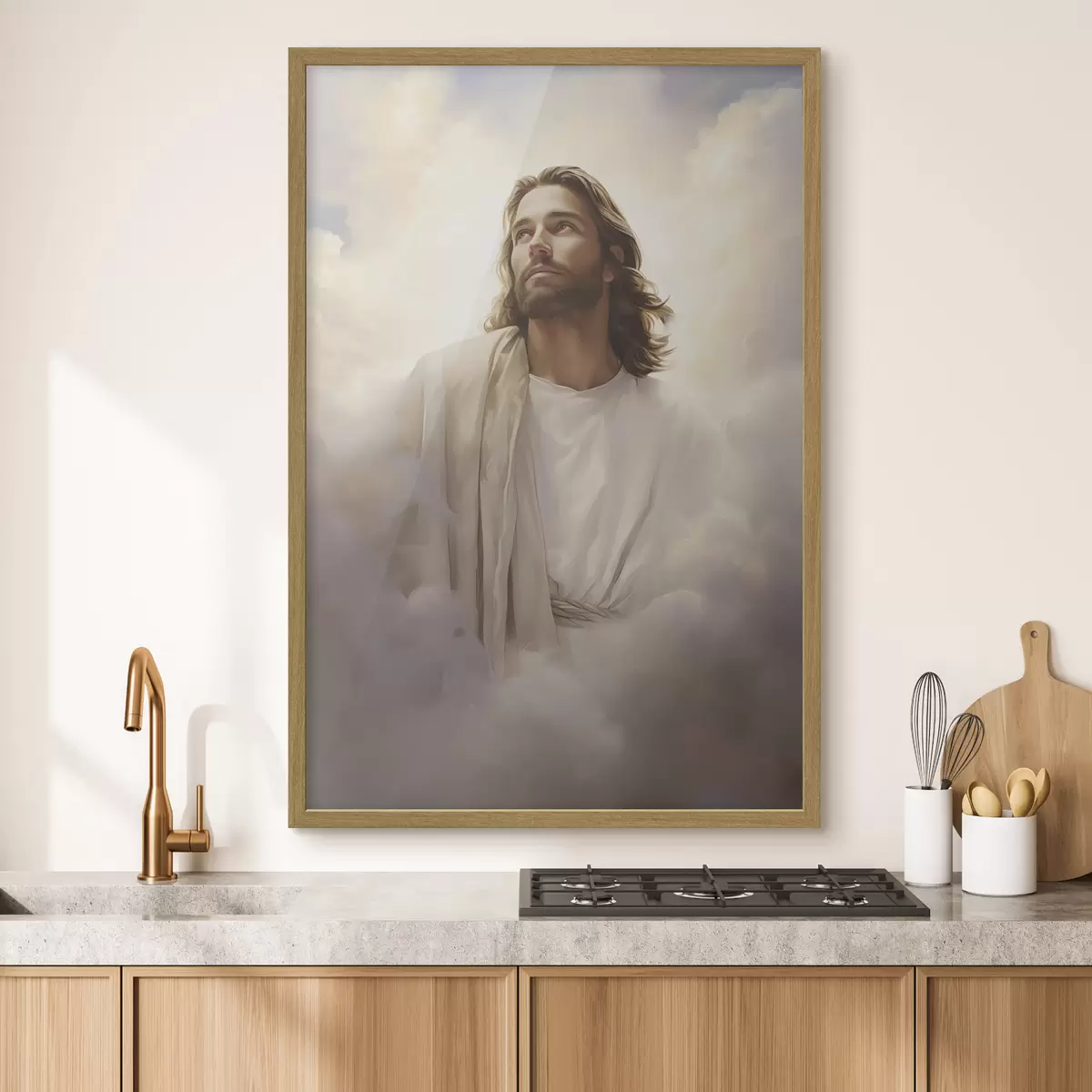 Poster Jésus parmi les nuages f46445