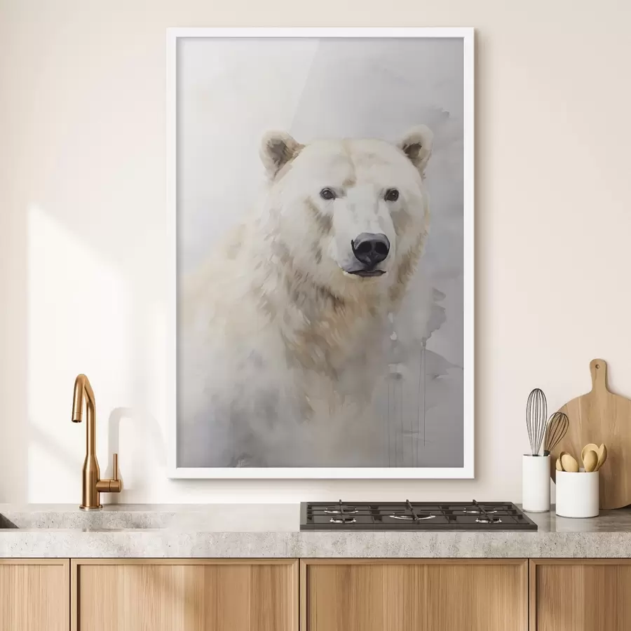 Papier peint Peinture imitant un ours f46447