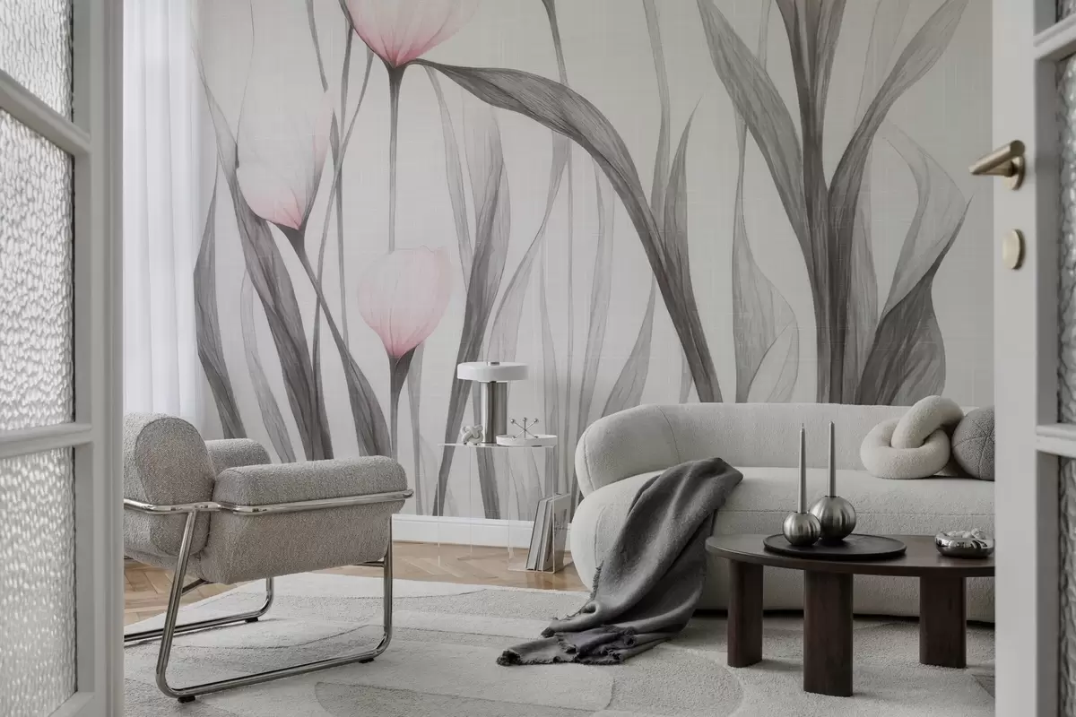 Papier peint Tulipes translucides fragiles w04831v1 buy France - Uwalls.fr Papier peint Tulipes translucides fragiles w04831v1