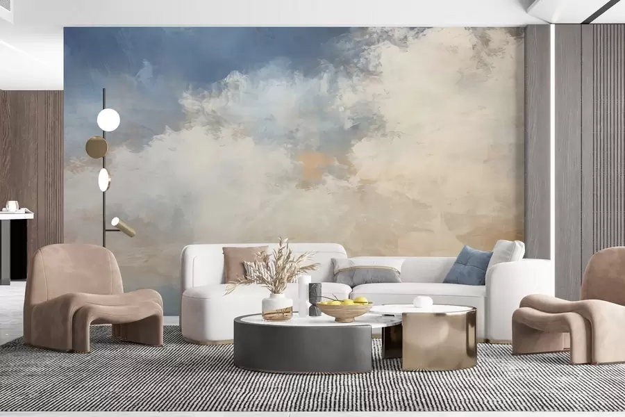 Papier peint Image abstraite de nuages dans un style loft w04841