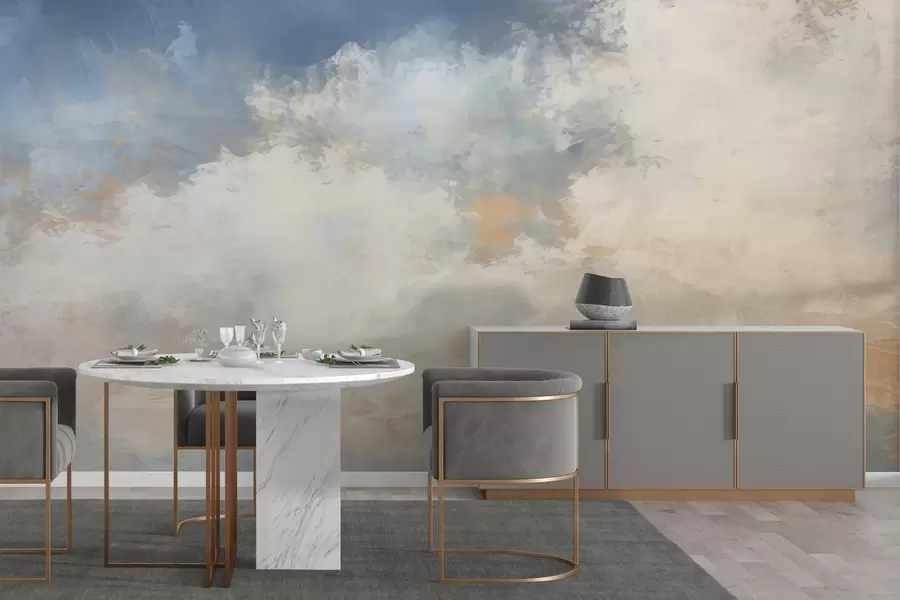 Papier peint Image abstraite de nuages dans un style loft w04841