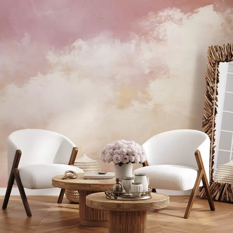 Papier peint Image abstraite de nuages dans un style loft w04841v1