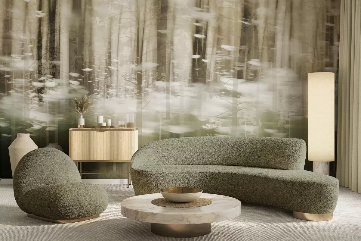 Papier peint Troncs d'arbres stylisés aux couleurs pastel w04844 buy France - Uwalls.fr Papier peint Troncs d'arbres stylisés aux couleurs pastel w04844