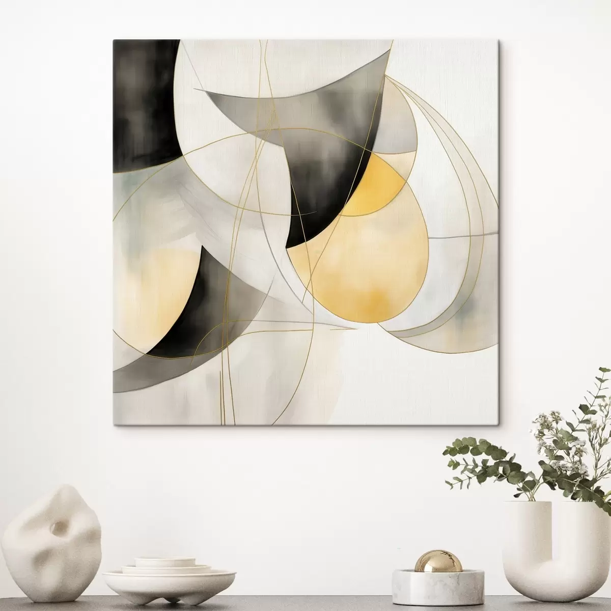 Tableau Abstraction géométrique dans un style moderne s46328
