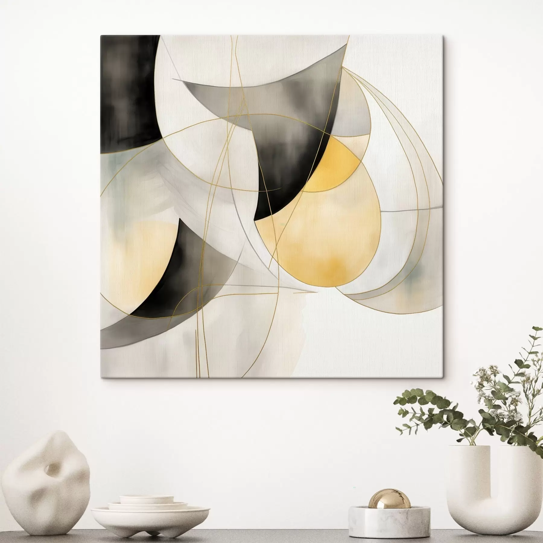 Tableau Abstraction géométrique dans un style moderne s46328