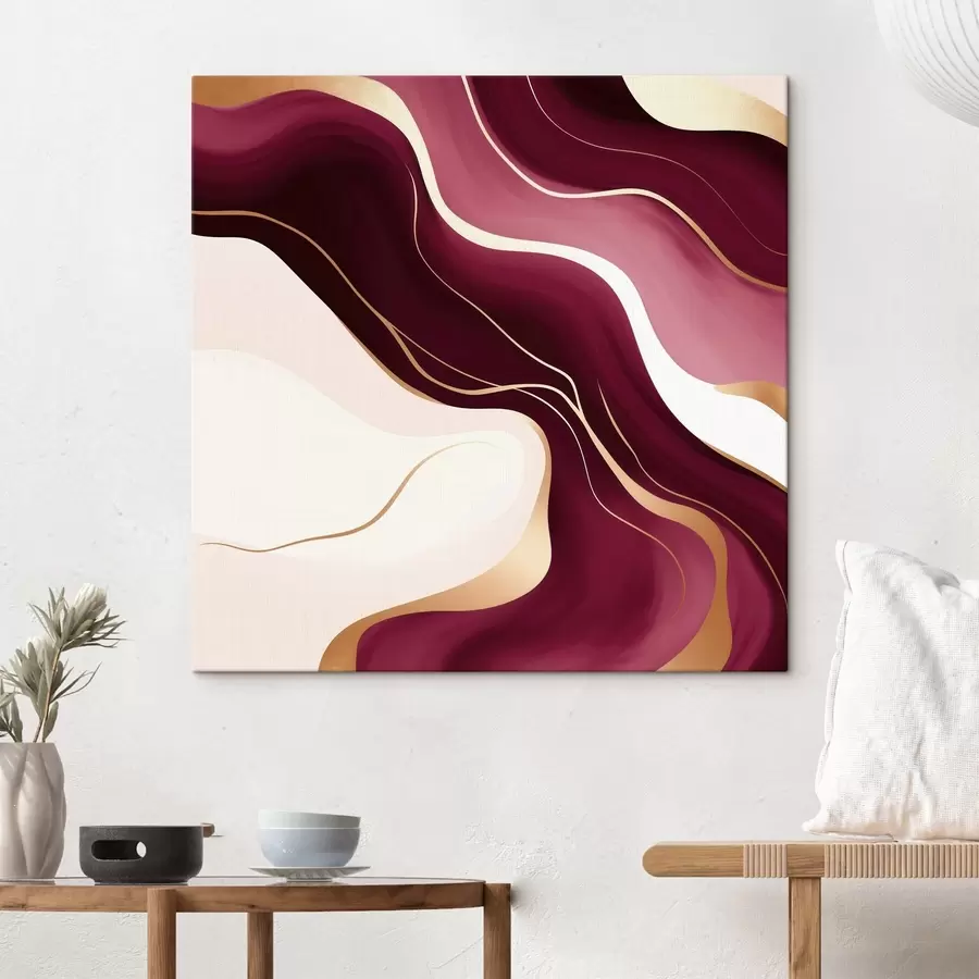 Tableau Formes douces, palette de couleurs raisin et rose s46330 Tableau Formes douces, palette de couleurs raisin et rose s46330