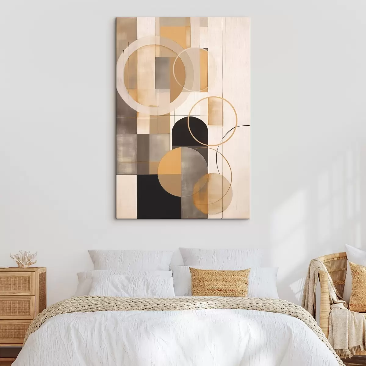 Tableau Abstraction géométrique avec des cercles s46359