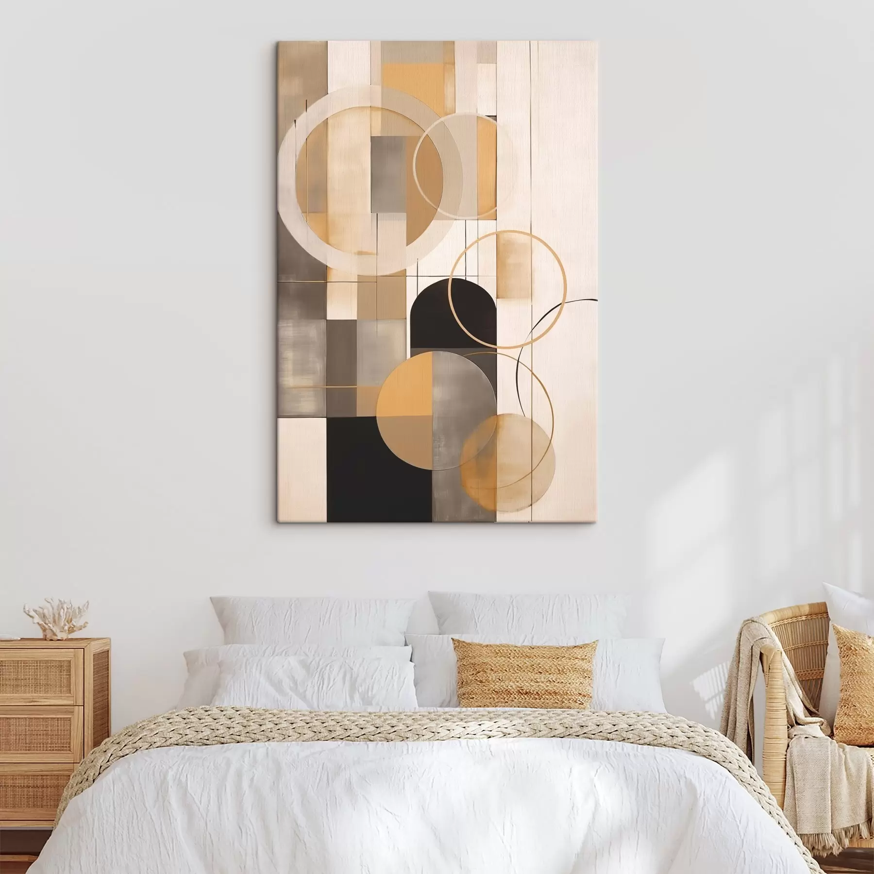 Tableau Abstraction géométrique avec des cercles s46359