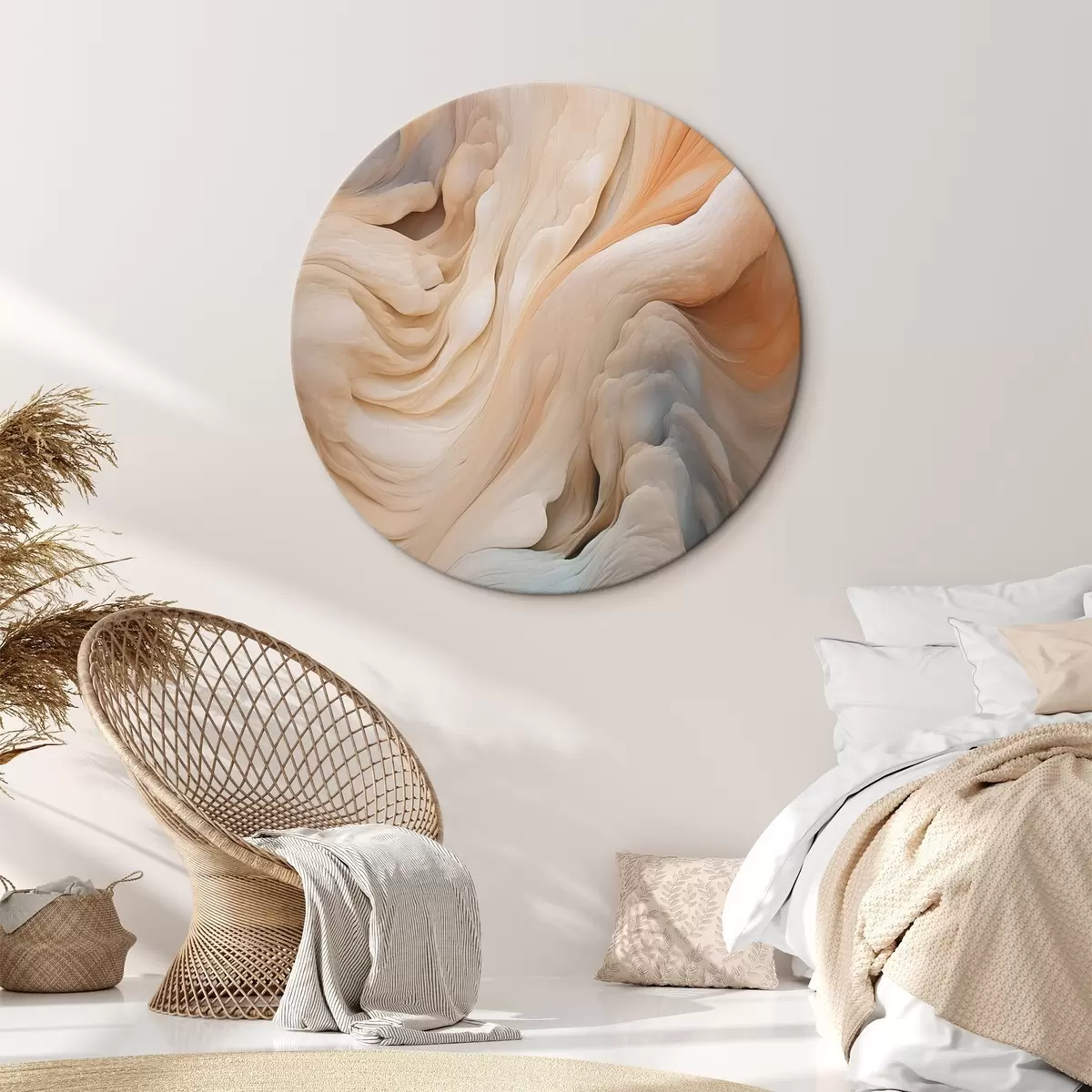 Tableaux rondes Abstraction organique r46450