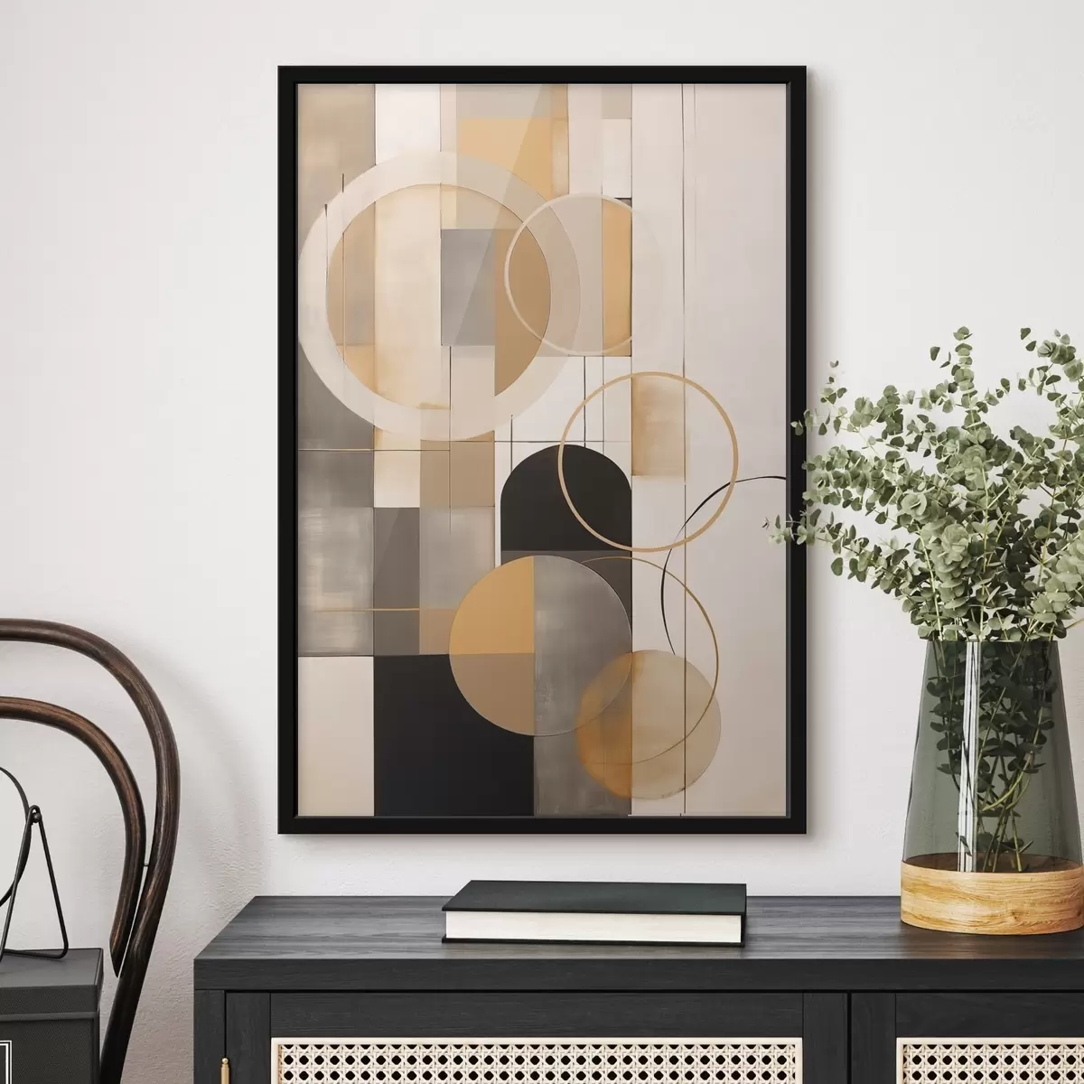 Poster Abstraction géométrique avec des cercles f46359