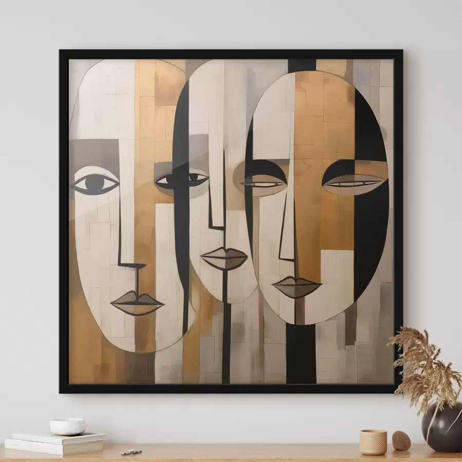 Papier peint Visages abstraits f46452